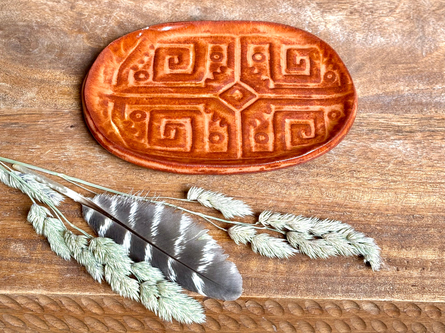 Rustic Southwestern Soap Holder in Sedona Red and Brown
