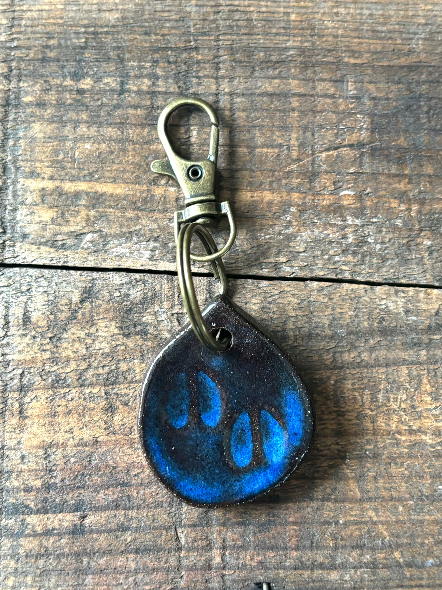 Buck Track Deer Print Bag Tag/ Keychain Bling