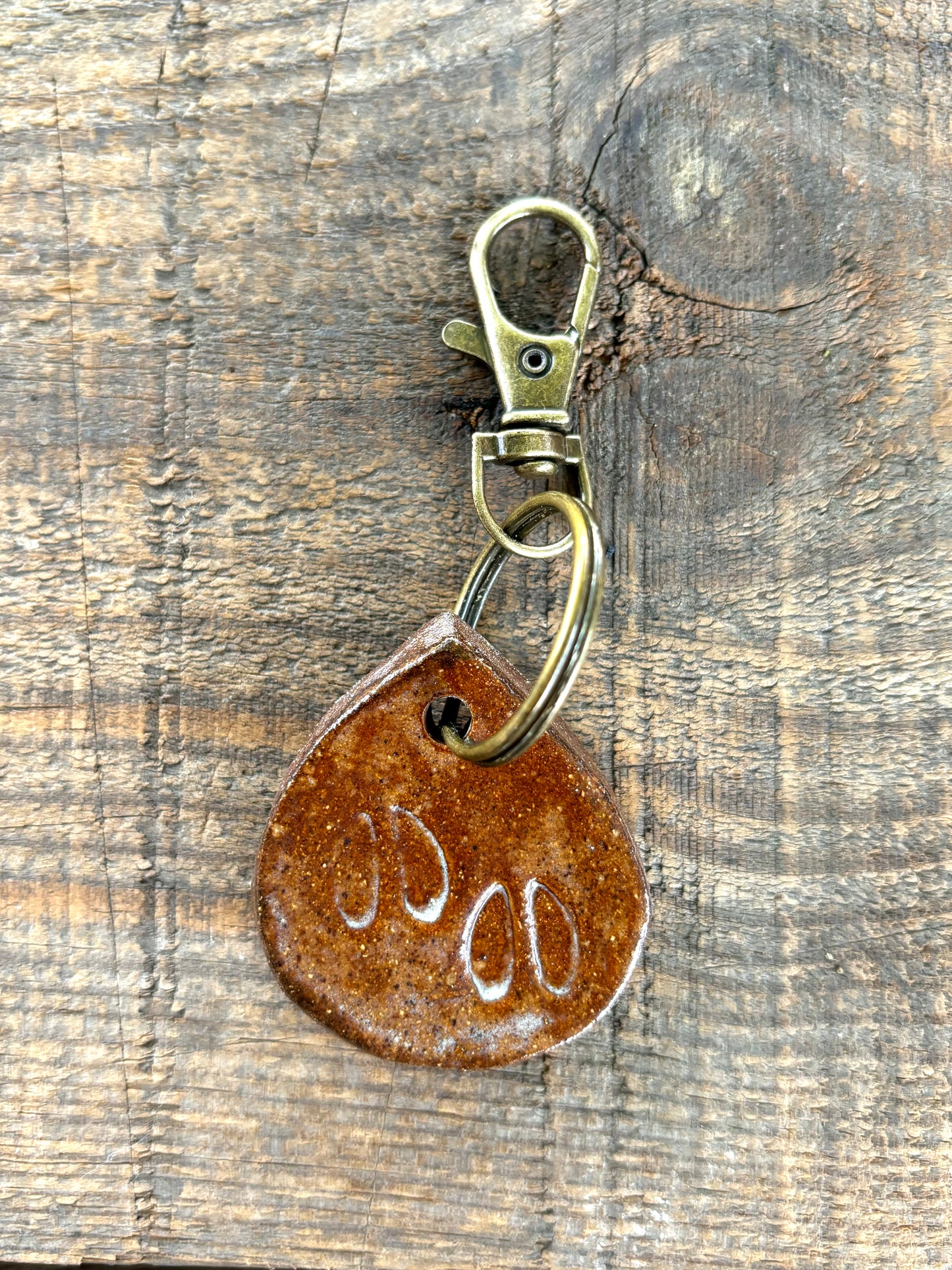 Buck Track Deer Print Bag Tag/ Keychain Bling