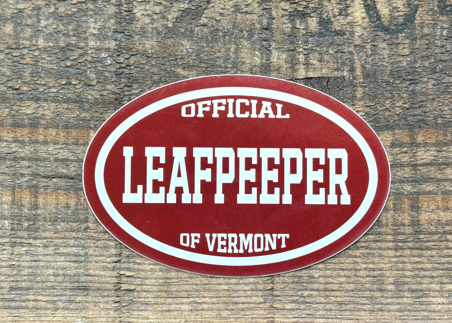 Oval Official Vermont LEAFPEEPER sticker