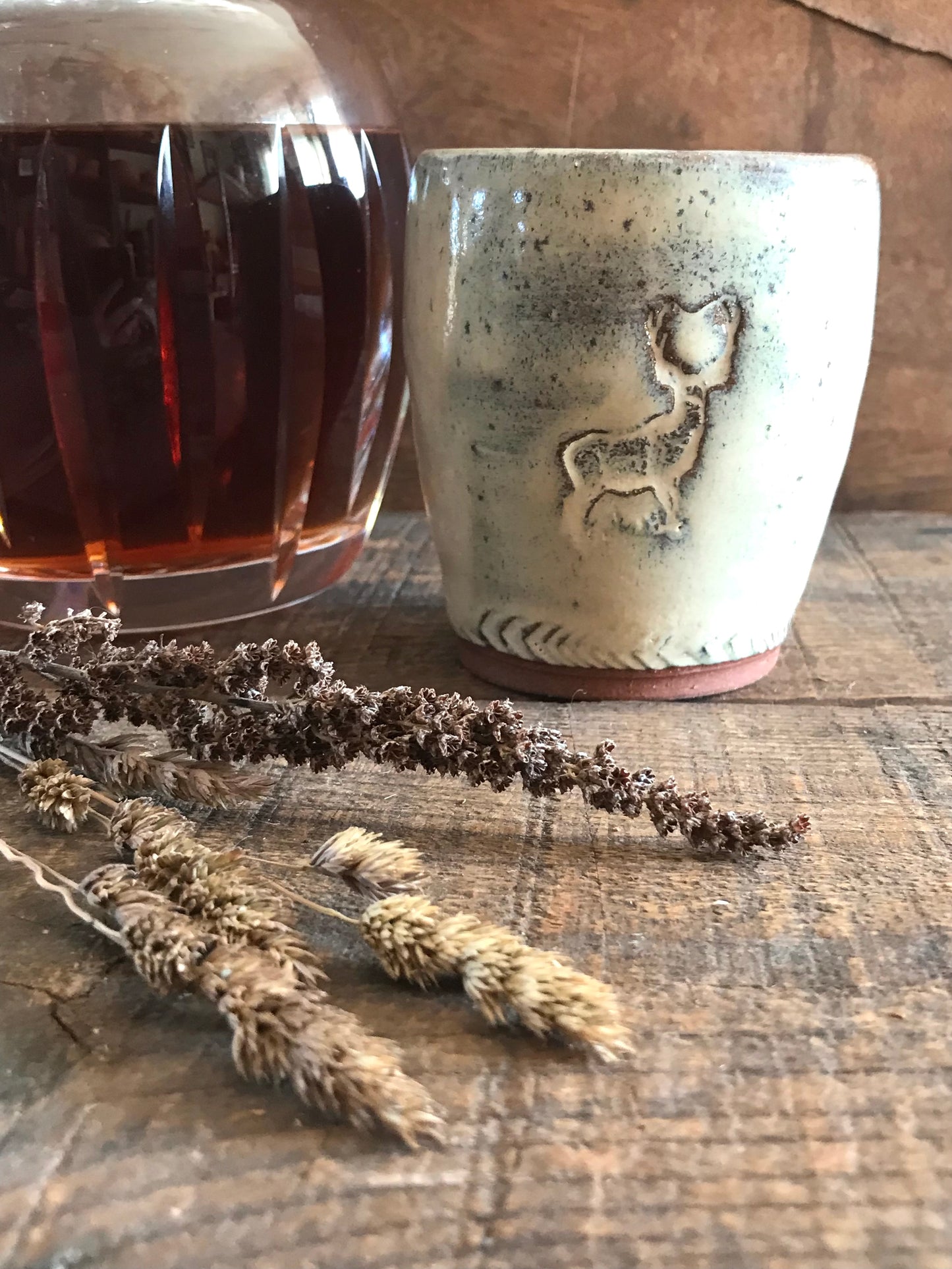 Wild Buck Tumbler ~ 6 oz~ Birch Brown
