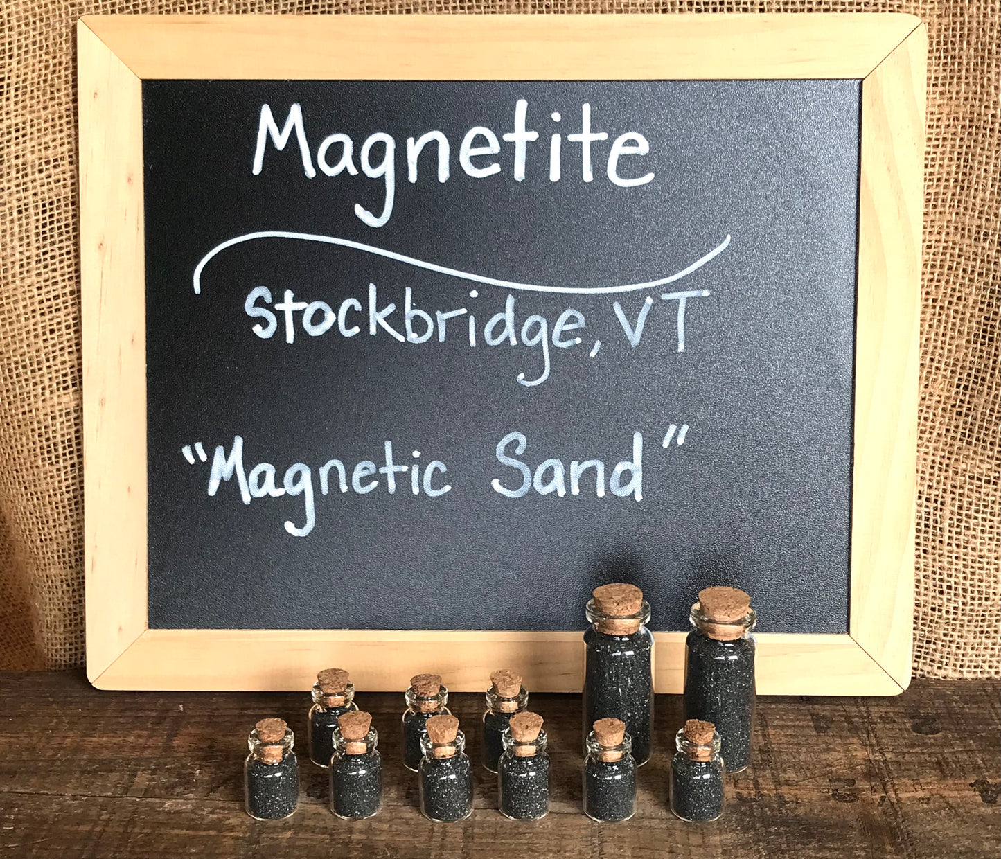 4 gram Glass Vial Natural Vermont Magnetite ~ Stockbridge VT