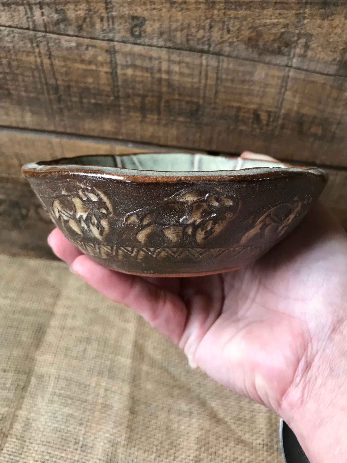 Rustic Wild Buffalo Prep Bowl/Ice Cream & Snack Bowl ~ Birch & Brown