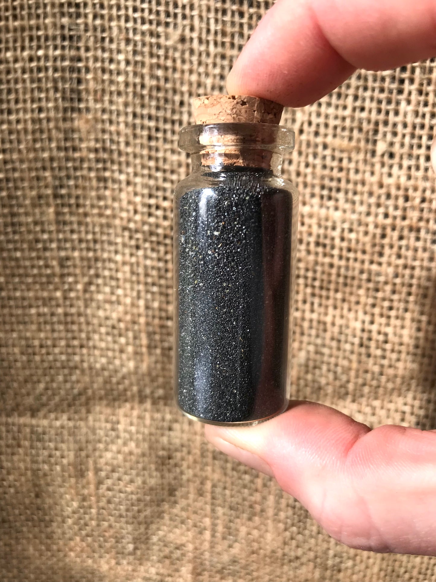 36 gram Glass Vial Natural Vermont Magnetite ~ Stockbridge VT