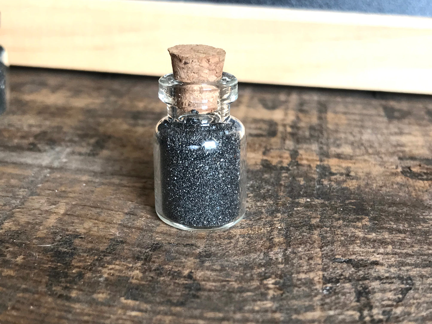 4 gram Glass Vial Natural Vermont Magnetite ~ Stockbridge VT