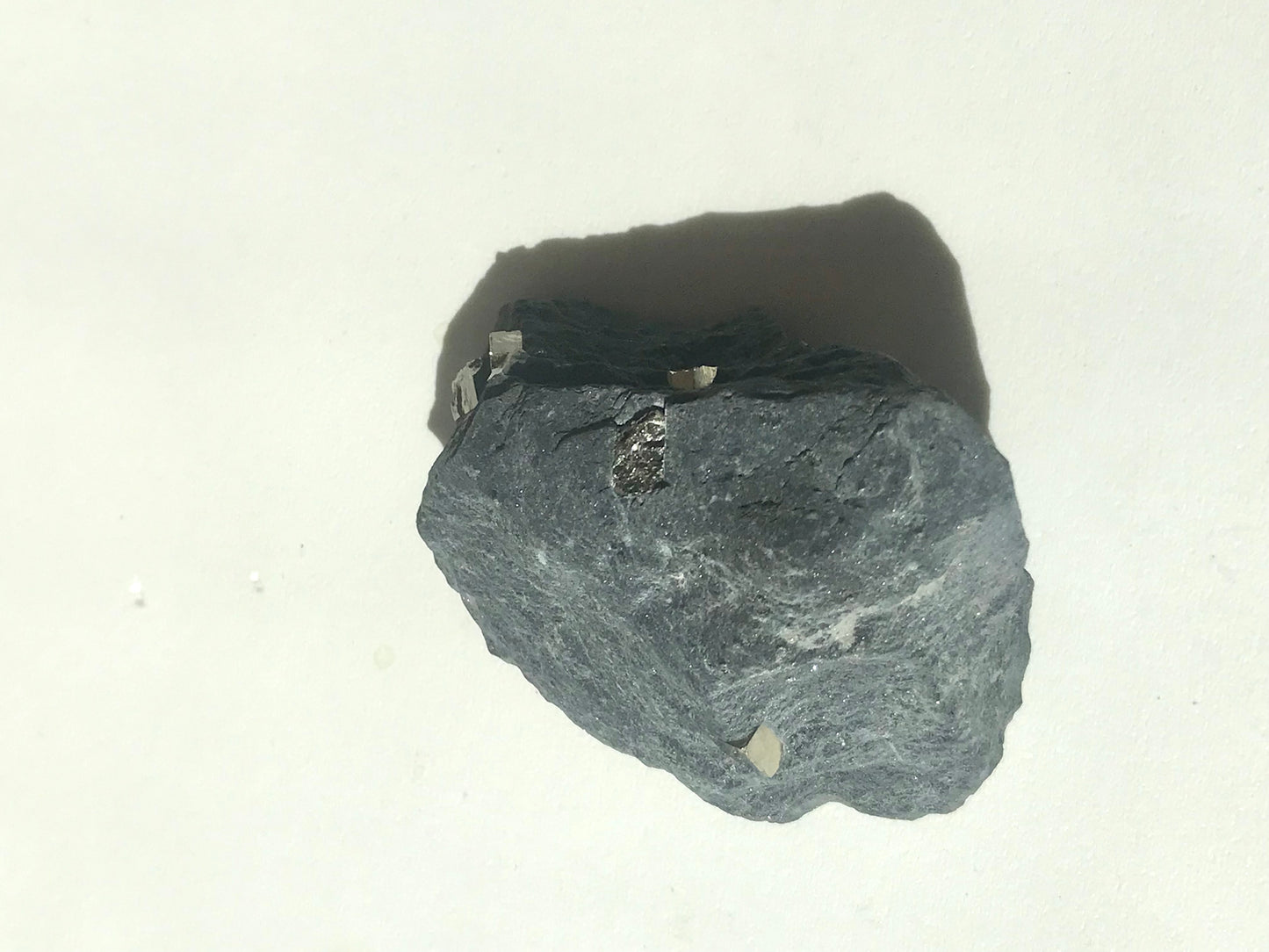 Natural Vermont Platinum Pyrite in Bedrock ~ 1.7 oz. ~ Sourced in West Brookfield VT