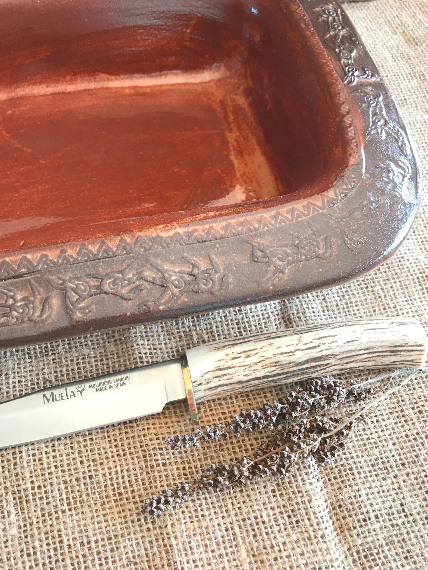 Rustic Wild Mustang Bread Baking & Meatloaf Pan ~ Sedona Red & Brown