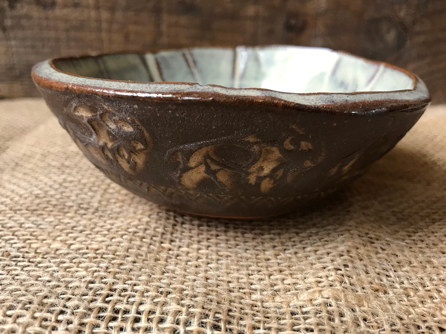 Rustic Wild Buffalo Prep Bowl/Ice Cream & Snack Bowl ~ Birch & Brown