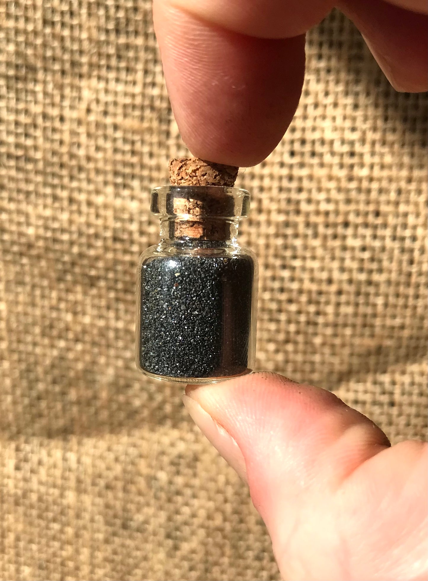 4 gram Glass Vial Natural Vermont Magnetite ~ Stockbridge VT