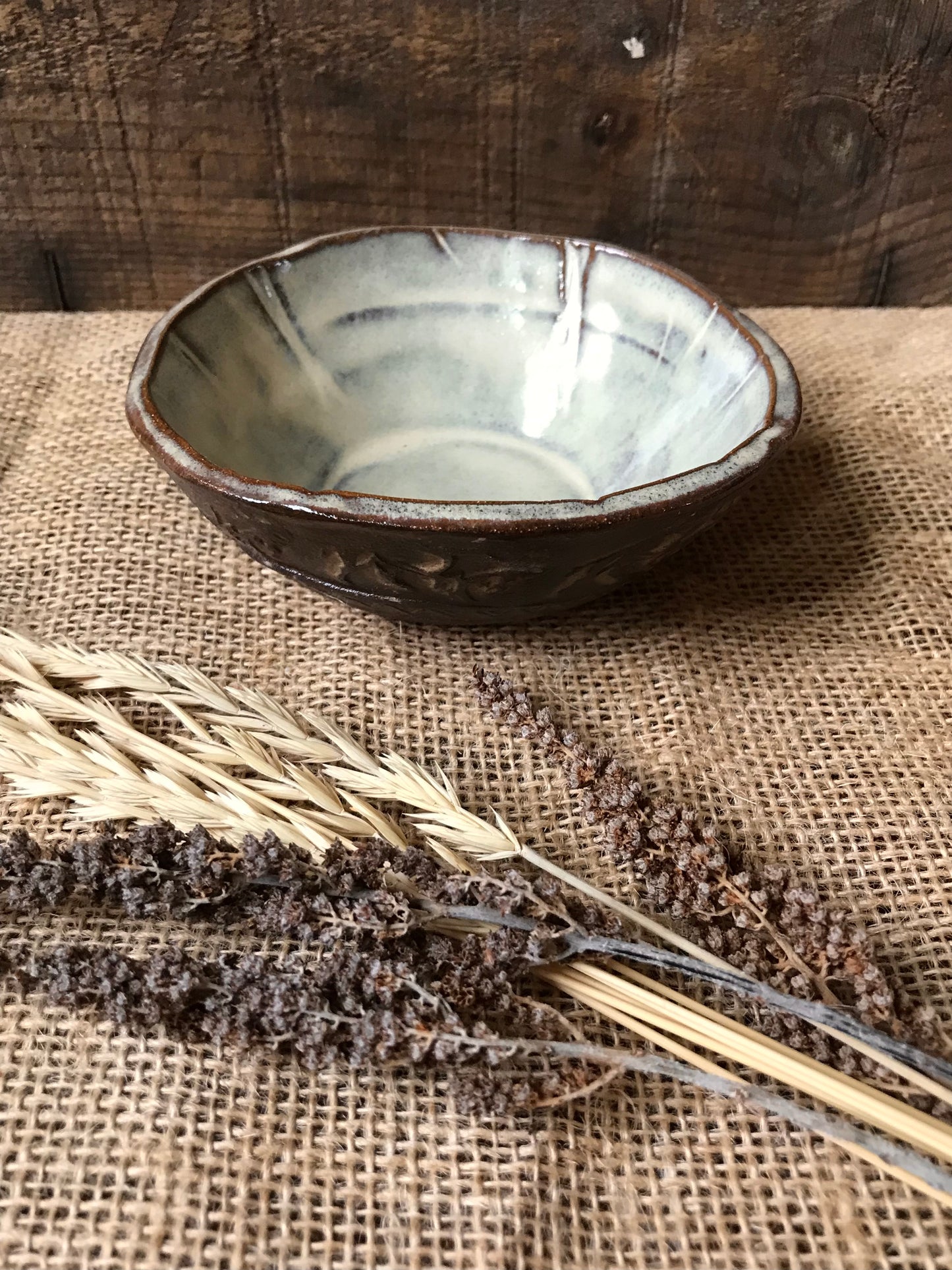 Rustic Wild Buffalo Prep Bowl/Ice Cream & Snack Bowl ~ Birch & Brown