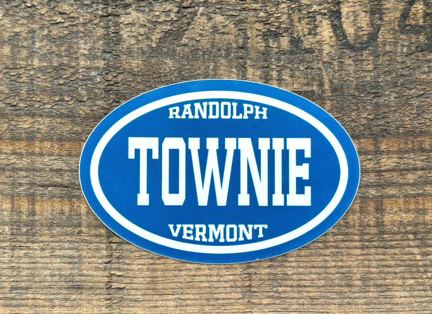 Oval TOWNIE Randolph Vermont sticker