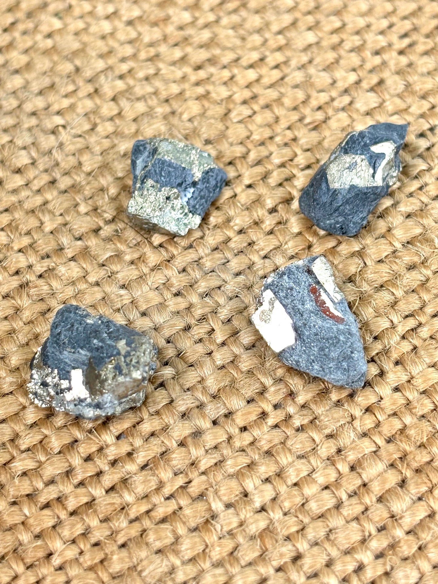 Natural Vermont Platinum Pyrite in Bedrock ~ Sourced in West Brookfield VT