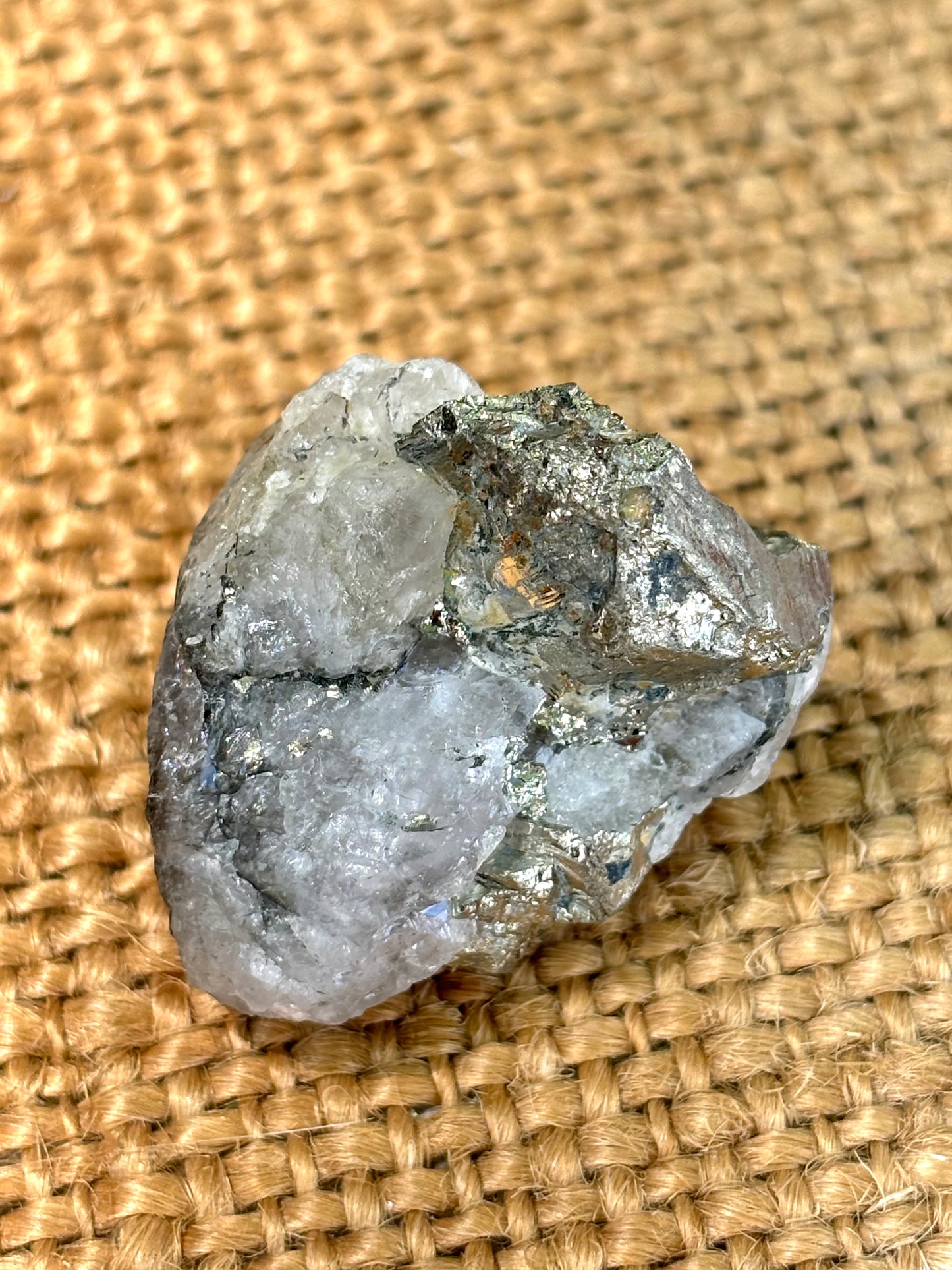 Natural Vermont Quartz Crystal with Platinum Pyrite ~ Sourced in Brookfield VT