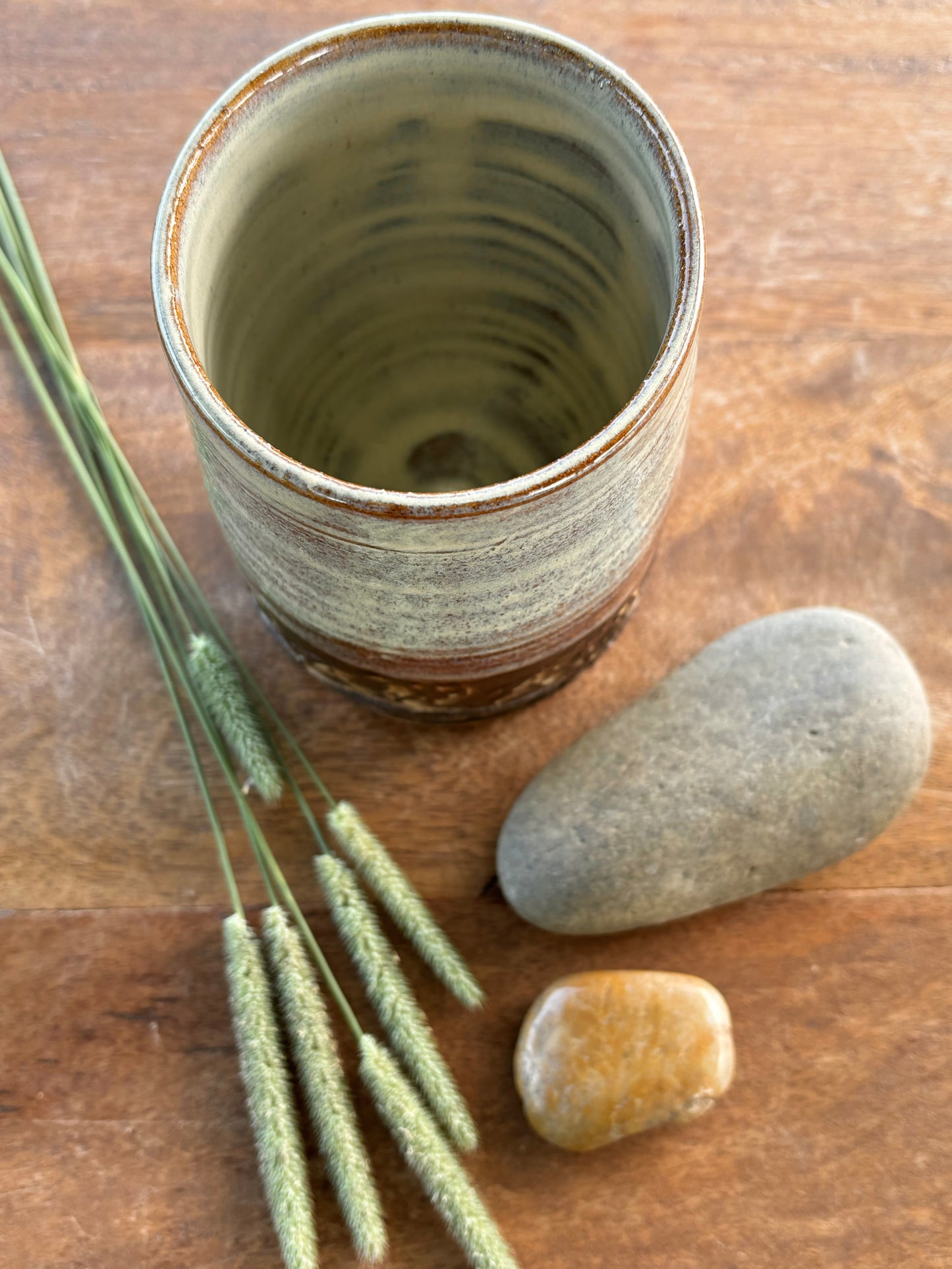 Wild Buffalo Tumbler ~ 9 oz~ Birch & Brown Glaze