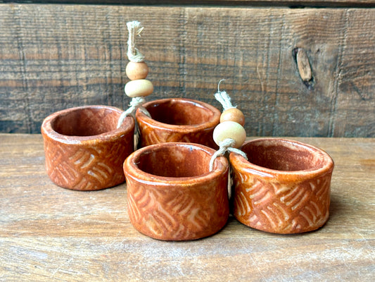 Rustic Napkin Rings in Sedona Red~2 Rings