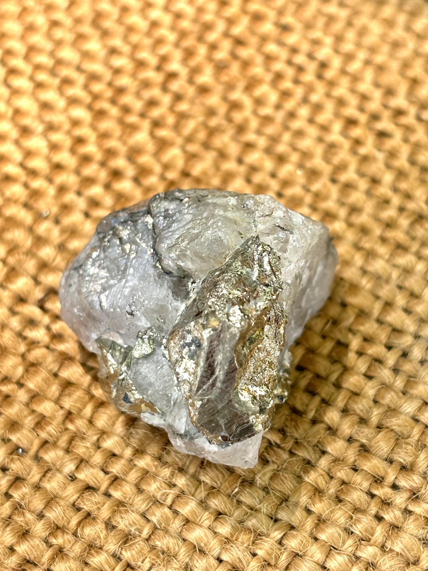 Natural Vermont Quartz Crystal with Platinum Pyrite ~ Sourced in Brookfield VT