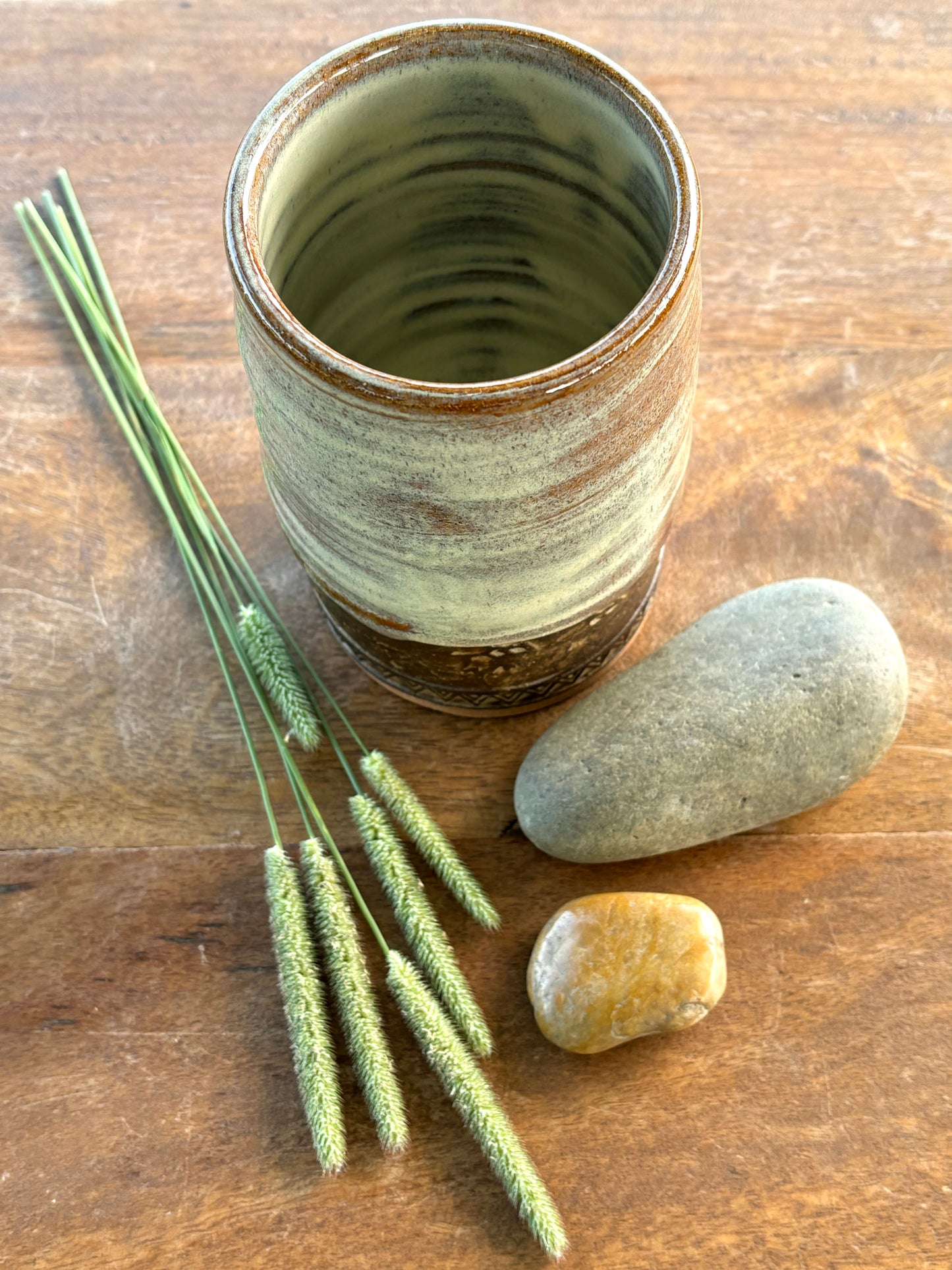 Wild Buffalo Tumbler ~ 11oz~ Birch & Brown Glaze