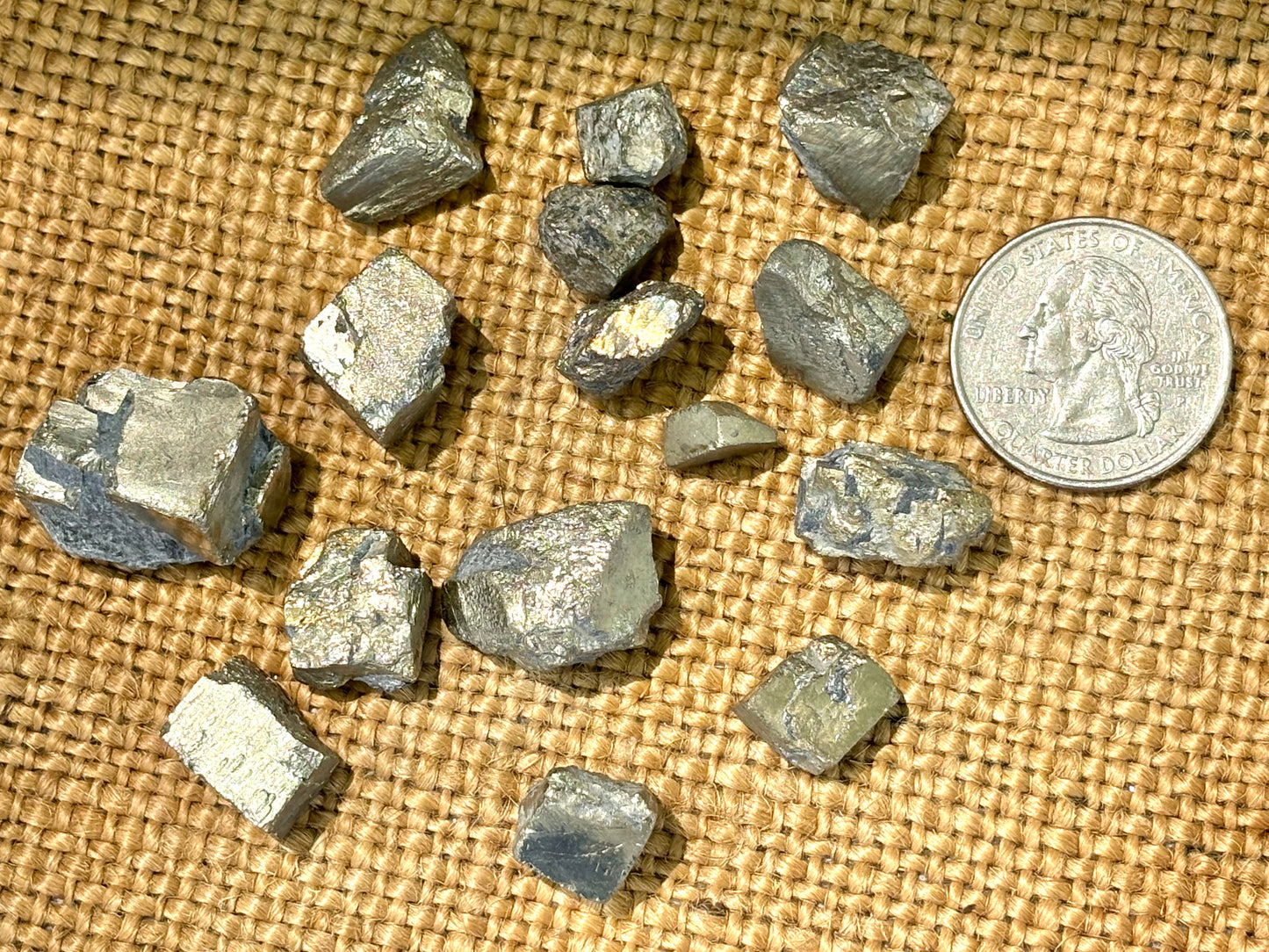 Natural Vermont Platinum Pyrite ~ 56 gram bag ~ Sourced in West Brookfield VT