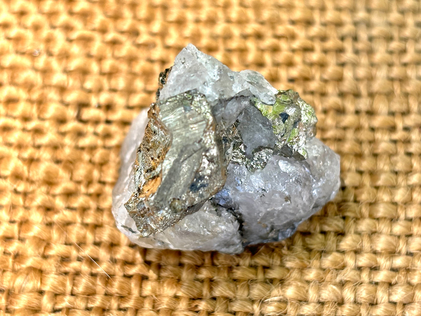 Natural Vermont Quartz Crystal with Platinum Pyrite ~ Sourced in Brookfield VT