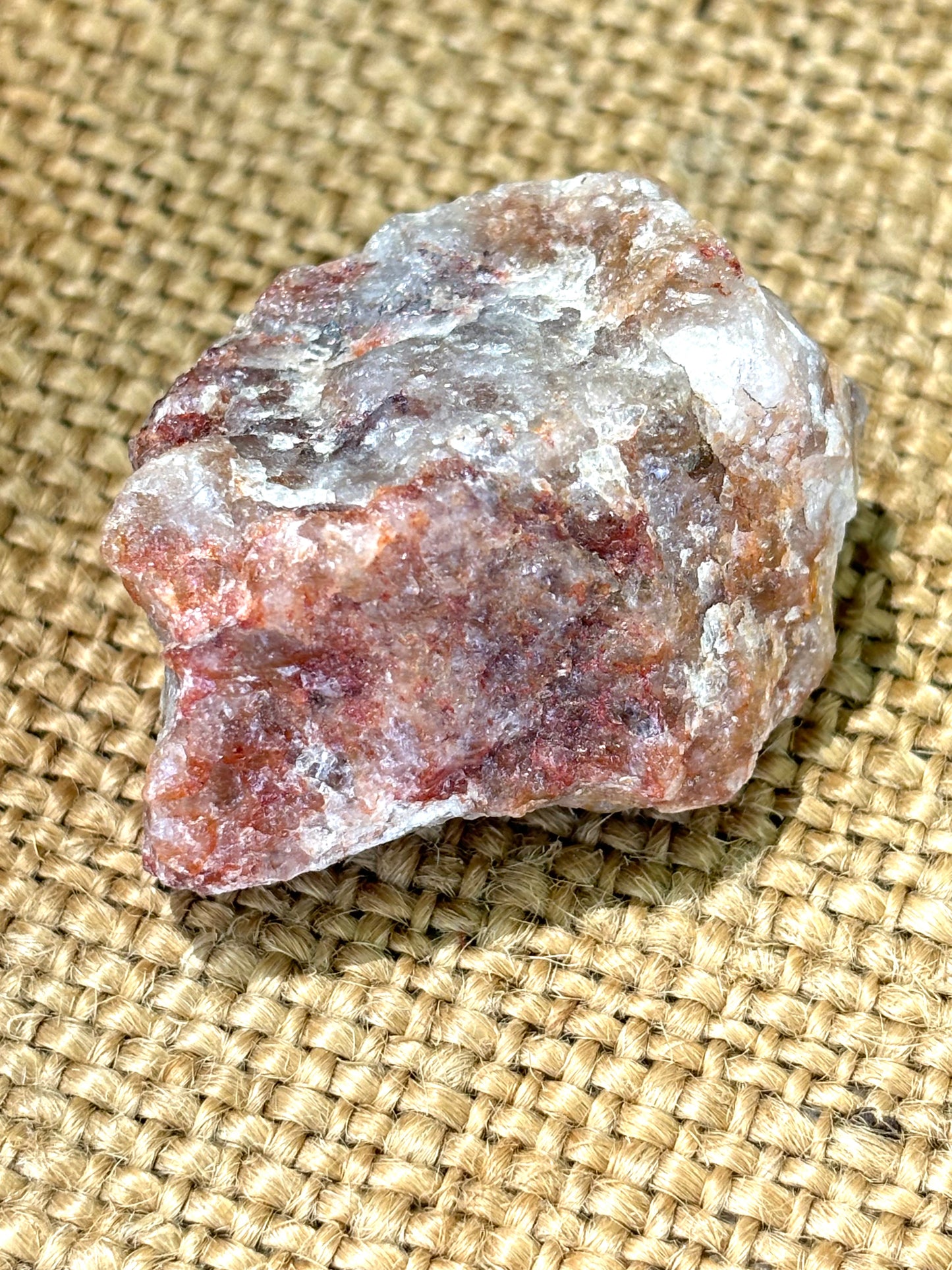 Natural Vermont Blood Quartz ~ Sourced in West Brookfield VT