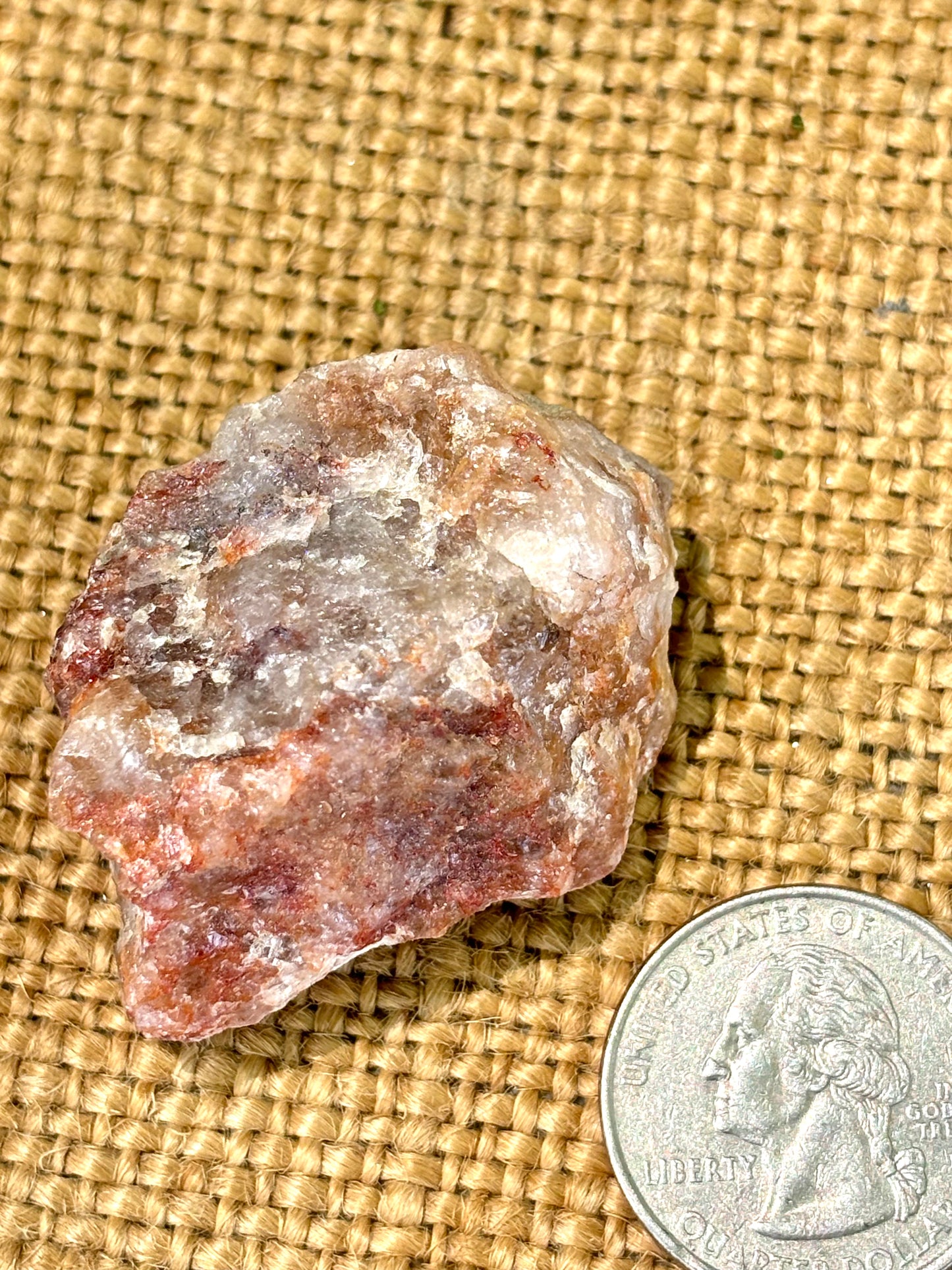 Natural Vermont Blood Quartz ~ Sourced in West Brookfield VT