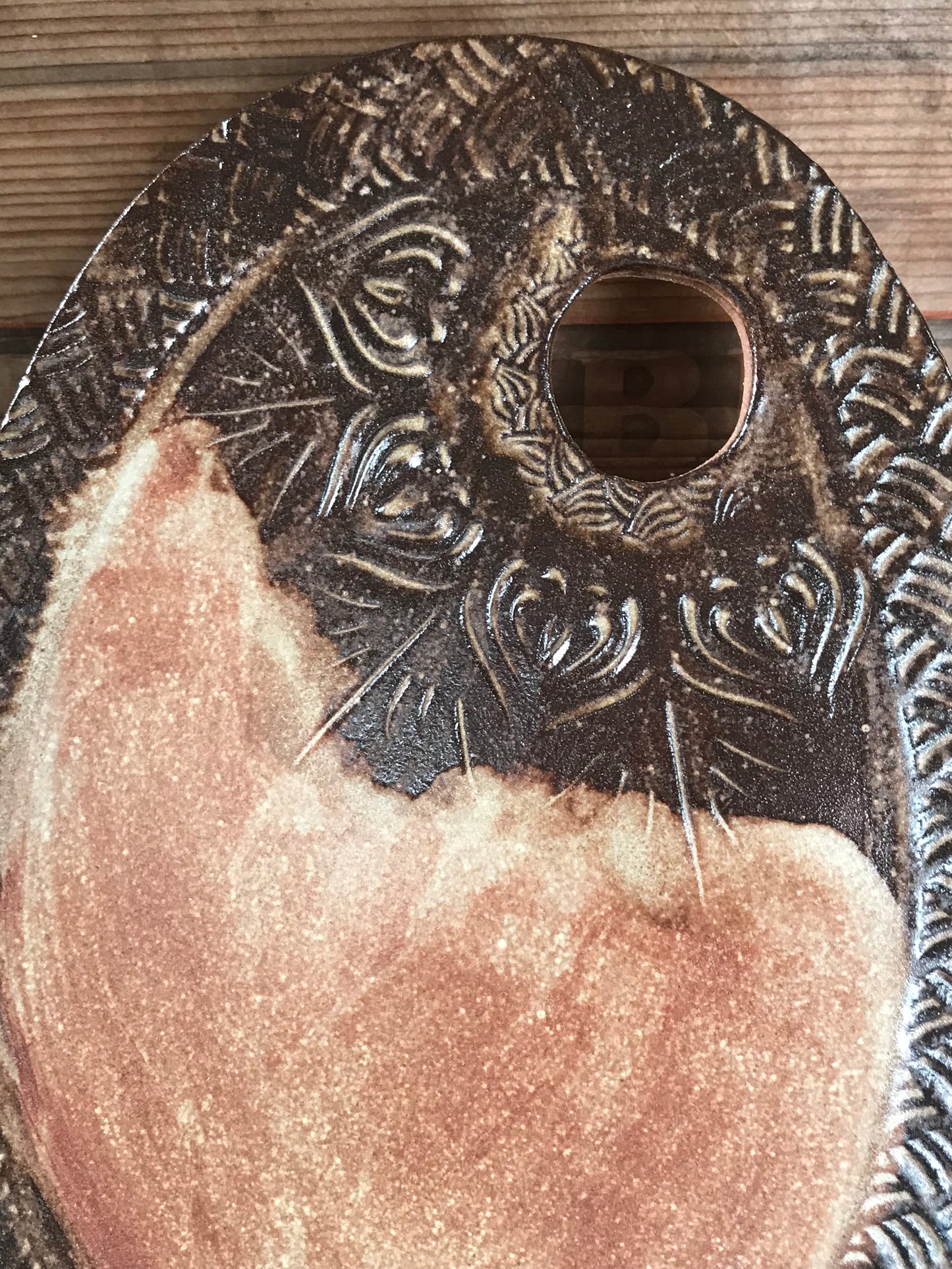 Rustic Native Mandala Cheeseboard ~ Cutting Board ~ Red Sands & Brown