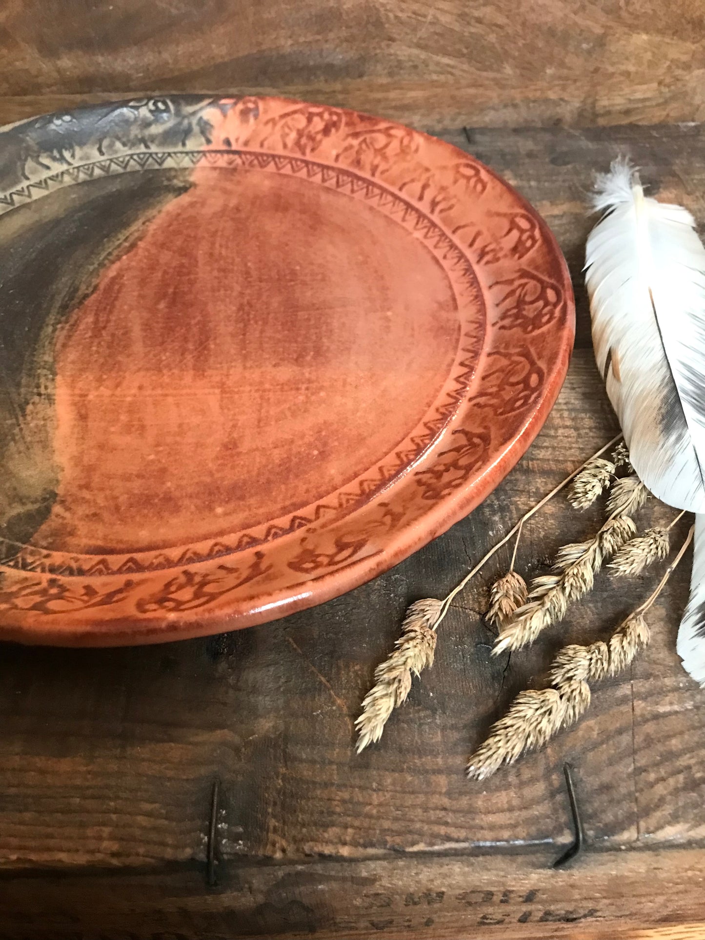 Rustic Wild Buffalo Dinnerware ~ Sedona Red & Brown